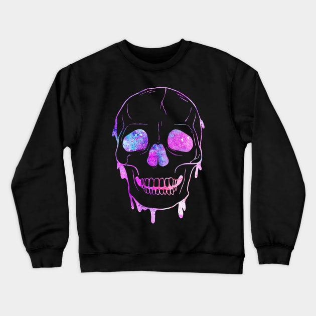 Cosmic Skull Art Crewneck Sweatshirt by theglaze